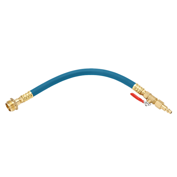 RV-vinterklargjøringssett med hurtigkoblingsplugg og avstengningsventil, luftkompressoradapter for RV-båt, campingvogn, sprinkleranlegg, blå