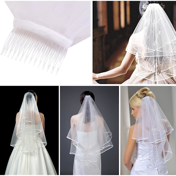 Tilbehør, 15-pakning utdrikningslagstilbehør, EVJF-sash-sett med 10 Team Bride-skjerf, 1 Bride-to-be-skjerf, brudeslør, merke, tiara-pannebånd, tatovering