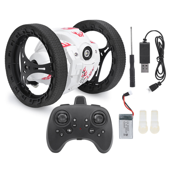 2.4G HZ RC-auto Kaukosäätöinen Pomppuauto 360 Asteen Pyörimis Temppuauto Valoilla