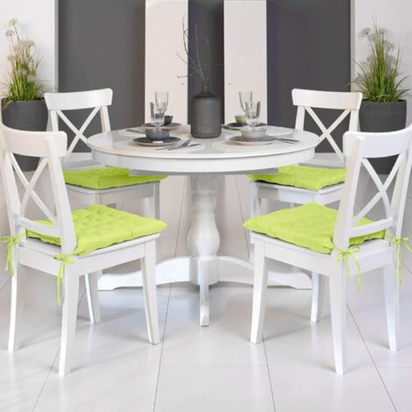Trädgårdsstolsdyna - 4-pack - Bekväm och tjock utomhuskudde - Perfekt för inomhus- och utomhusbruk - 40x40x5 cm