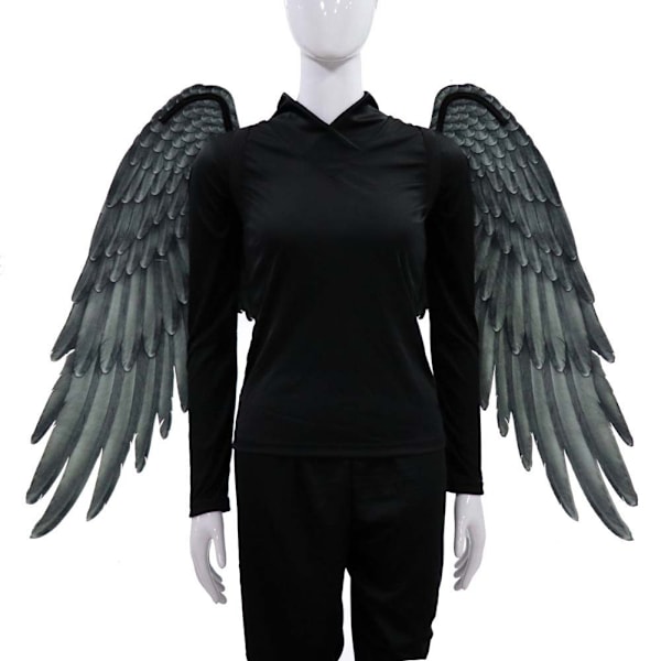 Kuitukangaskangas Juhlava Enkelin Siivet Halloween Ylisuuret Mustavalkoiset Siivet Pukurekvisiitta Sateenkaari Rainbow Angel Wings