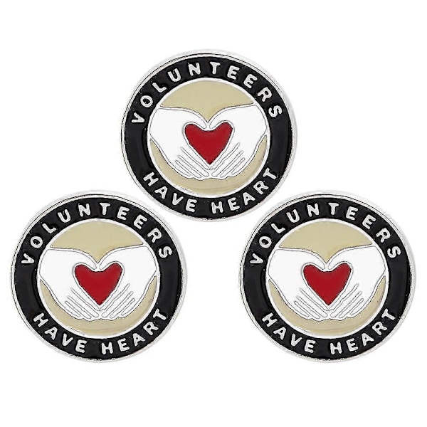 st Runda Broscher Legering Bröstnål Kläder Säkerhetsnål Volunteer Badge Slagnål Slumpmässig Färg