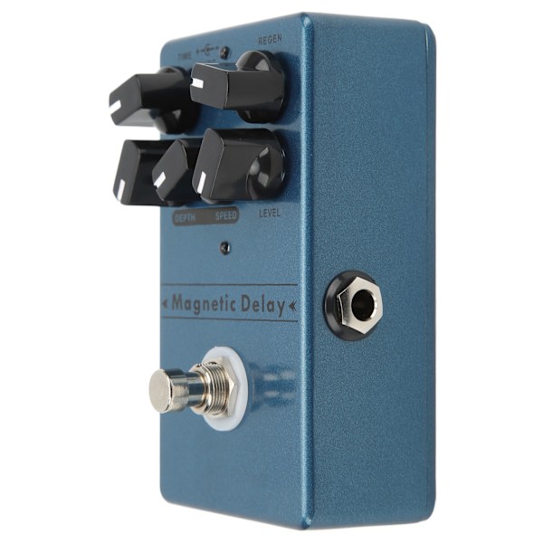 Metal Delay Effektpedal mørkeblå magnetiske ekko Delaypedaler med tid dybde hastighedsknapper