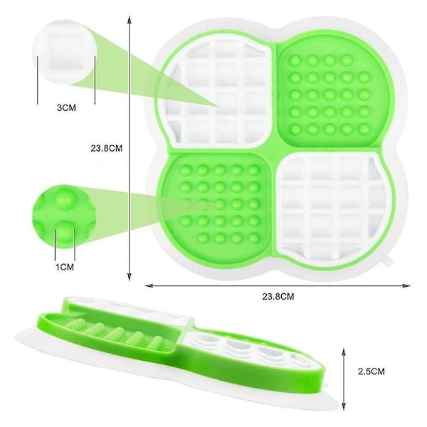 Silikone slikkemåtte til hunde og katte, langsom fodermåtte til kæledyrsskåle, foderautomater og vandautomater