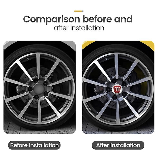 56mm Bilnavsenterkopp Bilmodifikasjon Emblem Hjulkapsel Klistremerke For Fiat Punto Abarth 500 Stilo Ducato Palio Tilbehør