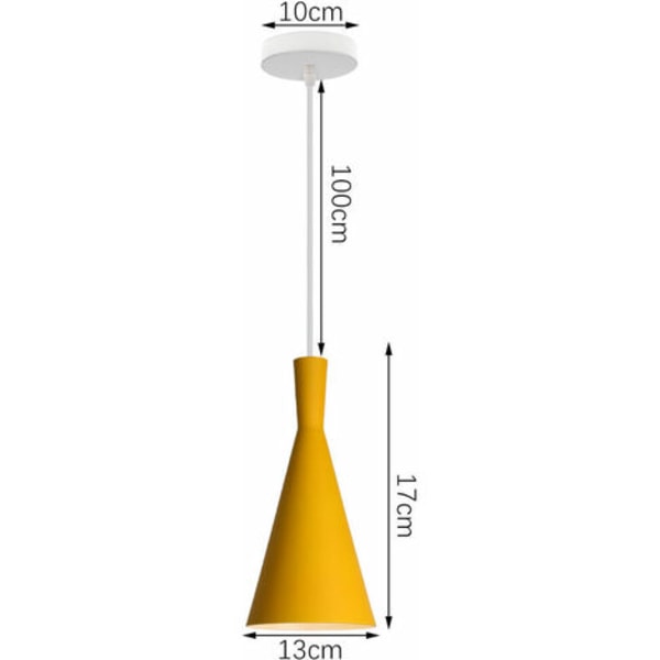 Kreativ Modern Pendellampa E27 Dekorativ Pendel Lampa Sovrum Vardagsrum (Gul) - Gul