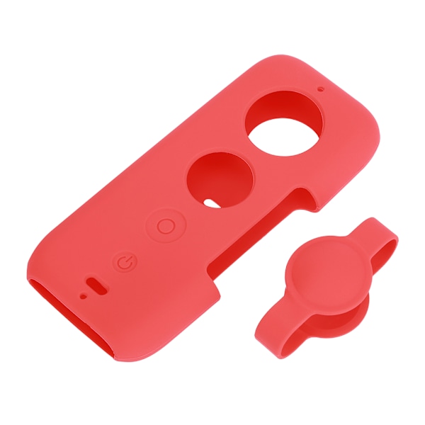 Sports Motion Camera Silicone Protective Case with Lens Cover for Insta360 One XRed