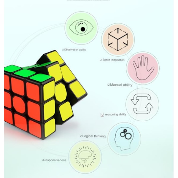 Rubiks kube 3x3 Profesjonell Warrior Speed Puzzle Pedagogisk Leke{F2}