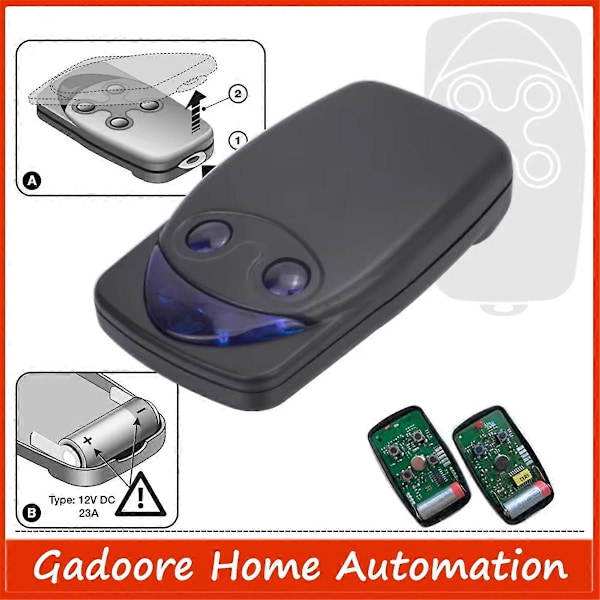 FLO2R-S 433MHz Rullende Kode Garageport Fjernbetjening Port Fjernbetjening Flor-2