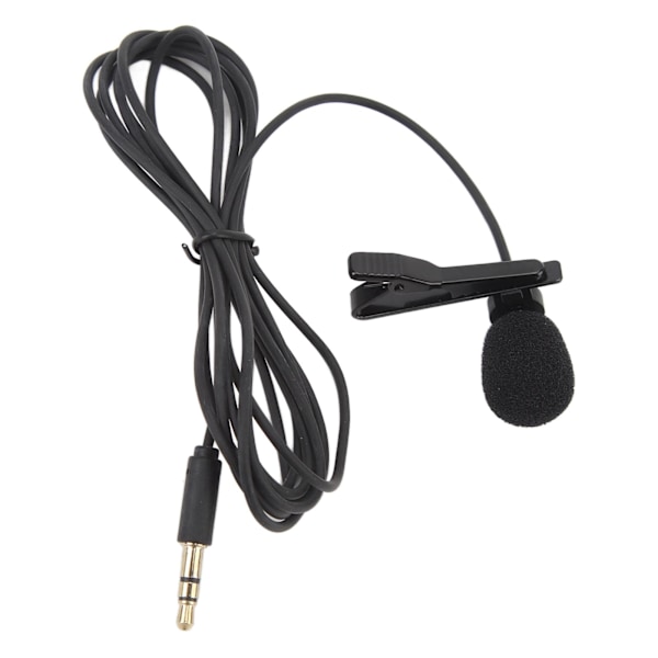 Lavalier Lapel Mikrofon Omnidireksjonell Støyreduksjon Plug and Play Mini Clip On Mic for Live Streaming Vlog Intervju