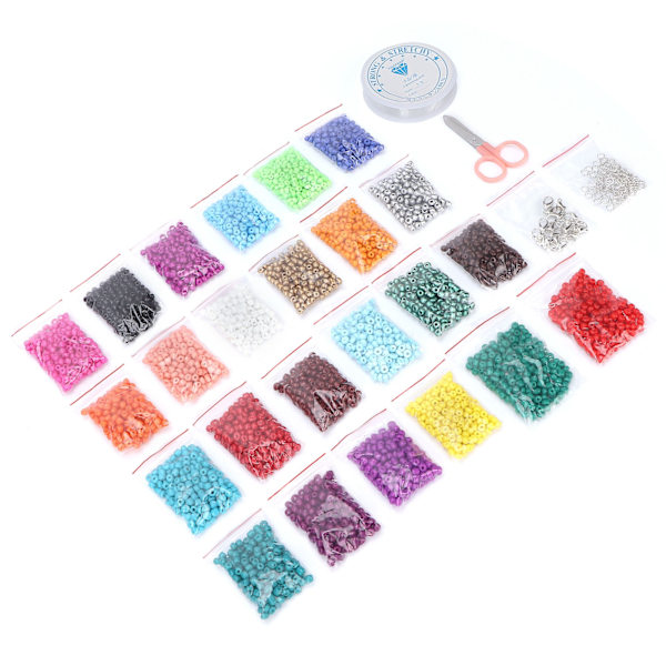 Item Type: Jewelry Beads Kit Material: Plastic Bead Size: Approx. 4mm / 0.16inUsage: DIY Accessory, bracelet, etc.