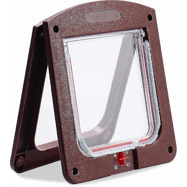 Cat and Dog Flap Small 4-Way Lockable Puppy Door Easy to Install