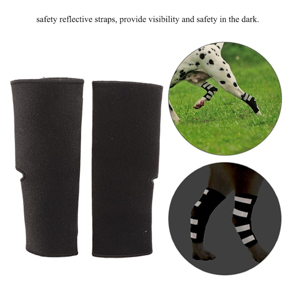 2 stk. Hunde Bakben Braces Hock Sleeves Leddbånd for Bakre Artritt Forstuing Støtte (M)