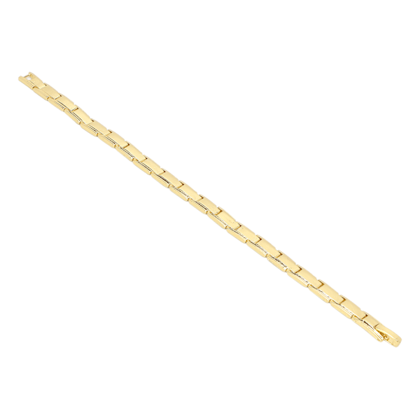 Magnetarmbånd til mænd og kvinder, titanium stål, simpelt, stilfuldt, justerbart magnetisk terapiarmbånd (0,3 tommer bredde) Guld