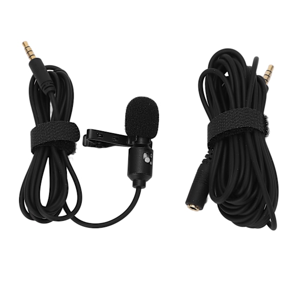 Professionel Lavalier Lapel Mikrofon Cardioid Clip On Lapel Mic til Kamera Telefon Live Broadcast Interviews