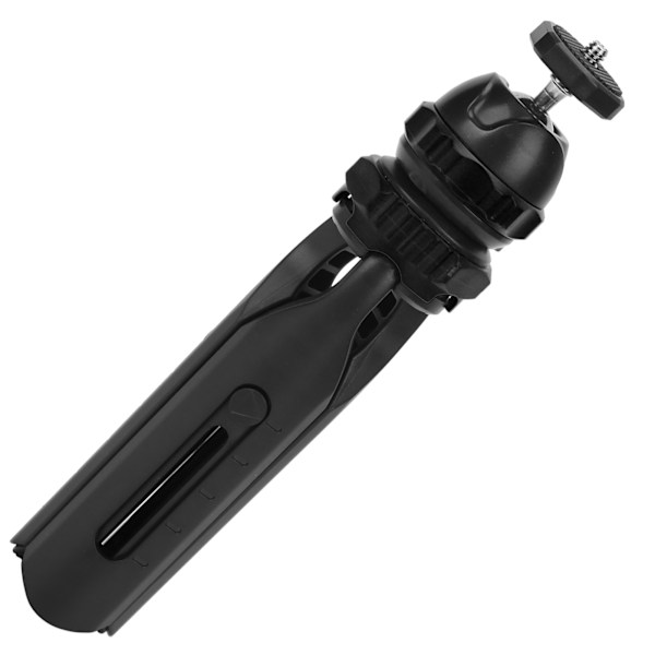 Mini Retractable Tripod 2 Sektioner Mobiltelefonhållare med 360° Justerbart KulhuvudSvart