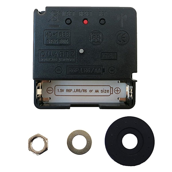 Tysk DCF Radiostyrd Tyst Väggklocka Quartz Urverk Mekanism DIY Kit Ersättningsset Tillbehör [db]