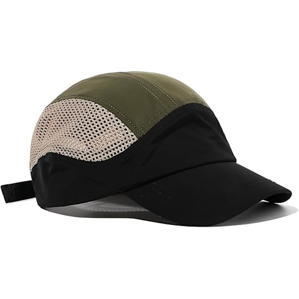 5-paneelinen nyloninen baseball-lippis lyhyellä lipalla, verkkokankainen juoksulippis, kevyt lippis kaarevalla lipalla, unisex-lippis UV-suojalla