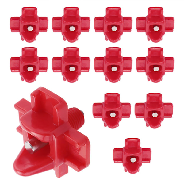 12pcs Horizontal Side Mount Automatic Poultry Nipples Clean Drinker Waterer For Chicken Or Quail