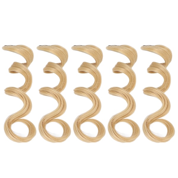 5-pack Hårclips Färgade Hårclips Hårförlängning Hårclips för Cosplay Fest Grön Guld