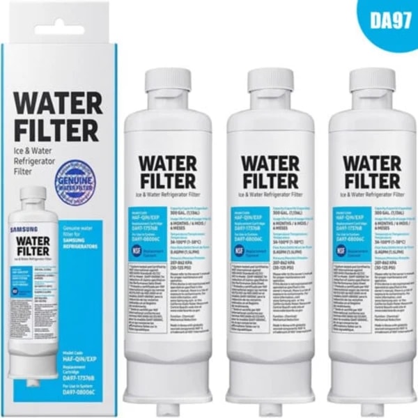 3-pack Vattenfilter för kylskåp, ersättning för DA97-17376B DA97-08006C HAF-QIN HAF-QIN/EXP för Samsung Multi-Door kylskåp.ca