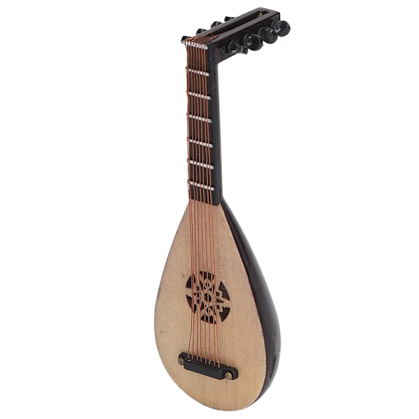 Lutmodel Ornament Simulering Pipa Kinesisk Guitar Strengeinstrument Dekoration Miniature Musikinstrument til dukkehus