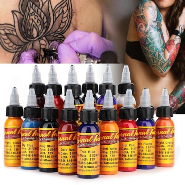 30ml Fashion Tattoo Makeup Ink Pigment Professionel Skønhed Body Art Blæk Farveblæk