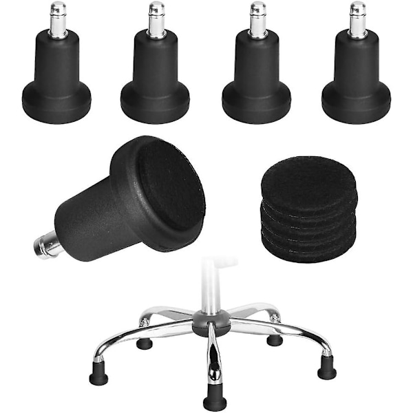 Pcs erstatningshjul for kontorstol, faste hjul, kontorstolglider, 2 tommers gulvglider for kontorstol, faste fotplater