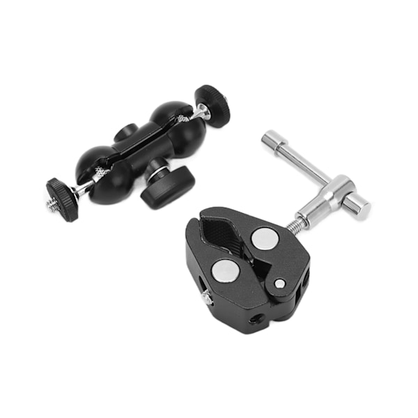 Camera Clamp Mount 360° Rotation Crab Ballhead Arm Clamp Mount with 1/4inch Screw Hole Mini Ball Head