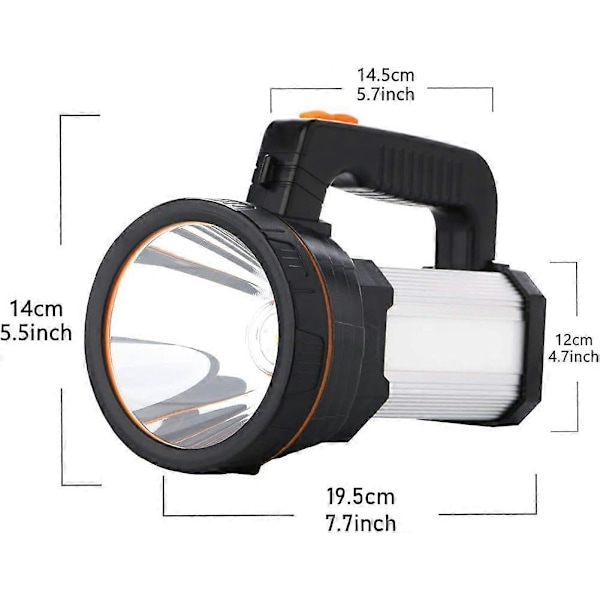 Ladattava taskulamppu 6000 lumenia 6600mAh LED-taskulamppu Superkirkas Tehokas Raskas Du