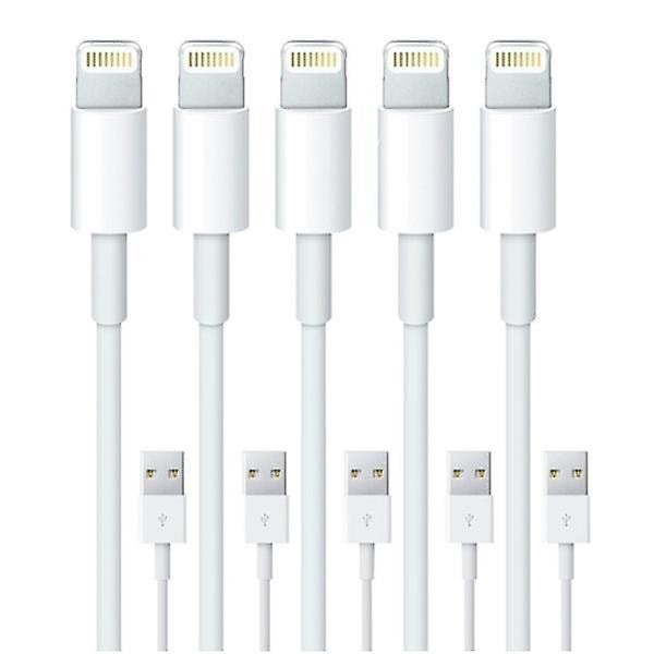 5-pakning 2M - Lightning-lader Kompatibel med iPhone Xs/ Max/X/8/7/6/5SE/5S iOS12【】