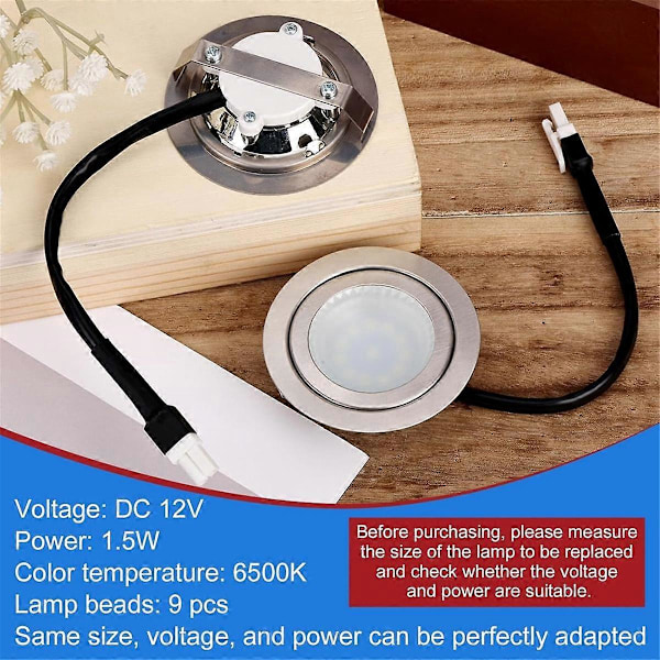 2 pcs Range Hood Lights for Kitchen Extractor Fan, Stainless Steel LED Bulbs