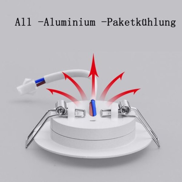 12 voltin LED-kiekkovalaisin, upotettava kattovalaisin asuntovaunuun/veneeseen, 12 V alasvalo alle