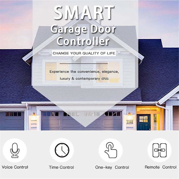 Tuya WiFi Garageportstyrning Smart Dörrbrytare Fungerar med Home Smart Life Tuya APP-styrning