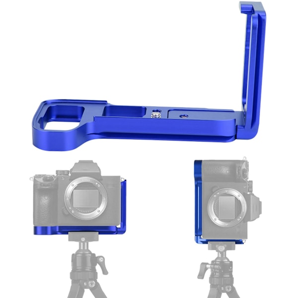 Hurtigudløsning QR L-formet kamerabeslag lodret greb til A7M3/A7R3/A9 blå