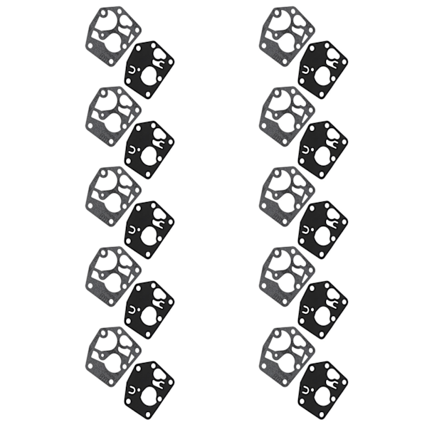 10Set forgassermembran pakninger reparasjonssett tilbehør for Briggs & Stratton 795083