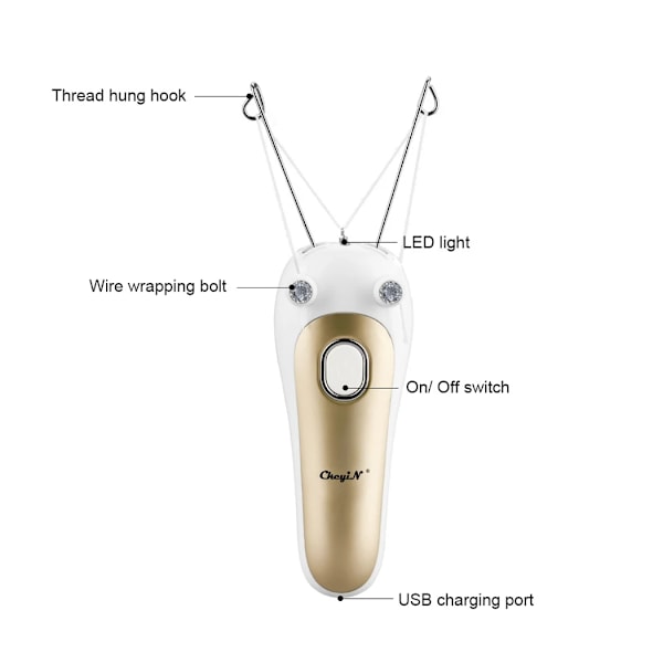 Elektrisk epilator for kvinner, kropp og ansikt, hårfjerning, fjærfjerner, bomullstråd-depilator, damebarbermaskin