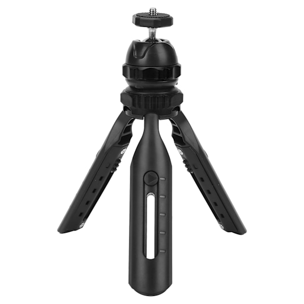 Mini Retractable Tripod 2 Sektioner Mobiltelefonhållare med 360° Justerbart KulhuvudSvart