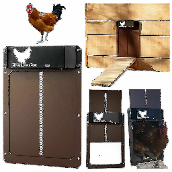 New Automatic Chicken Cage Door Light Sensitive Automatic Door Chicken Pet Door