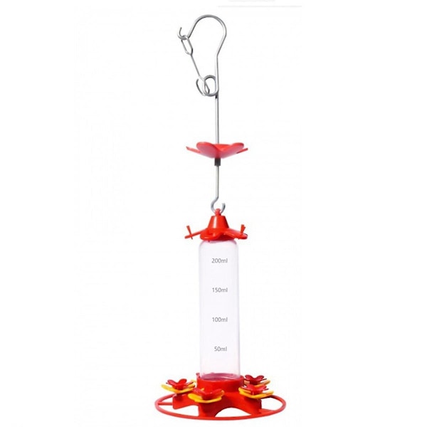 1pcs Bird Feeder 200ml Plastic Feeders For Outdoors, With Built-in Ant Guard-circular Perch With 5