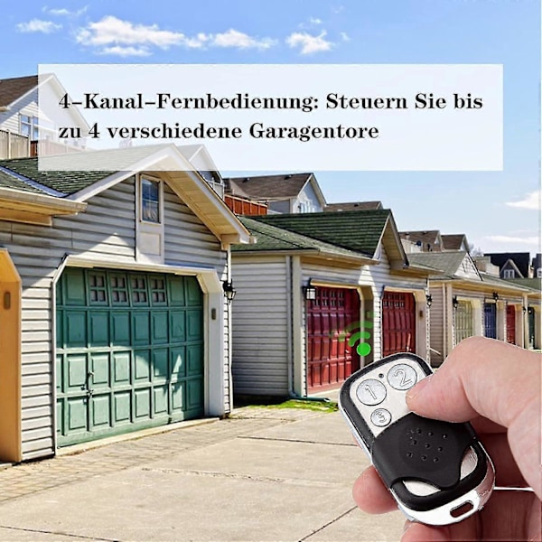 Pakke med 2 fjernkontroller for garasjeport 433.92 MHz 100% kompatibel med NOVOFERM NOVOTRON 502 MAX43-2, 504 MAX43-4, 512 MIX43-2, MNHS4