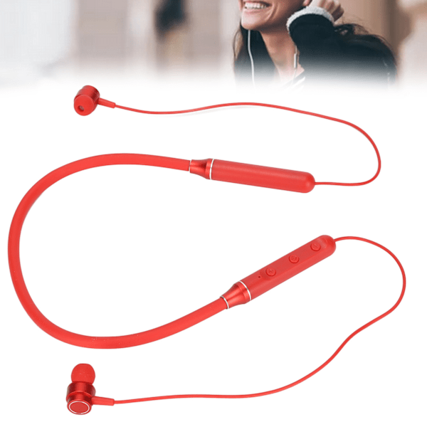 WSYD600 Bluetooth-halsbandshörlurar Trådlöst Stereoheadset för Sport Löpning Promenader (Röd)