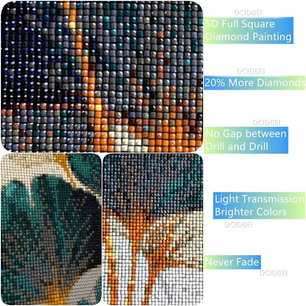 (40x50cm) Neliömäinen timanttimaalaus 5D DIY neliömäinen timanttimaalaus