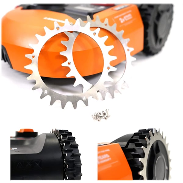 Worx Landroid Robotgräsklippare Hjul Remdrift Dubbar Halkfria Hjul - L Typ 225mm, 2 st