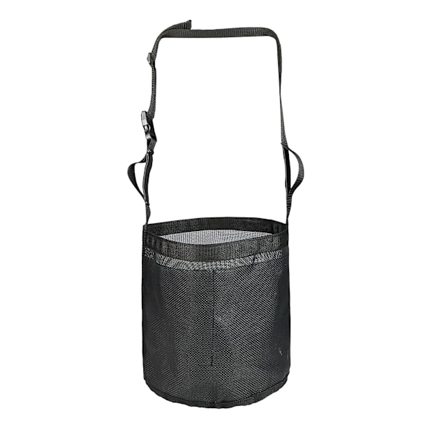 Horse Feed Bag Adjustable Pvc Mesh Bag Slow Feeding Grain Feedbag Black