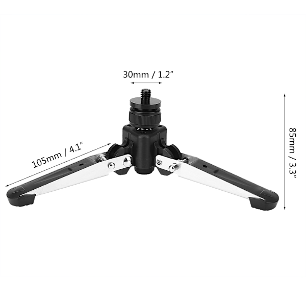 Universell Mini Trefot Stativ Monopod Bas med 3/8in Monteringsskrue