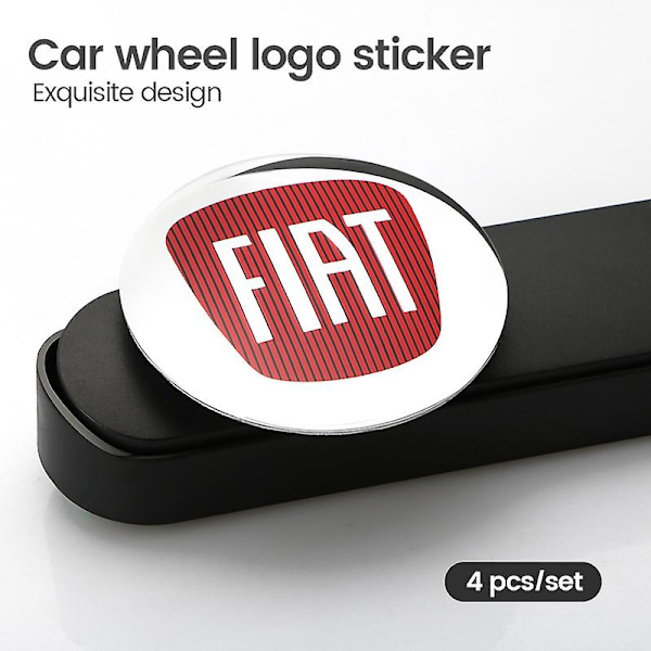 56mm Bilnavsenterkopp Bilmodifikasjon Emblem Hjulkapsel Klistremerke For Fiat Punto Abarth 500 Stilo Ducato Palio Tilbehør