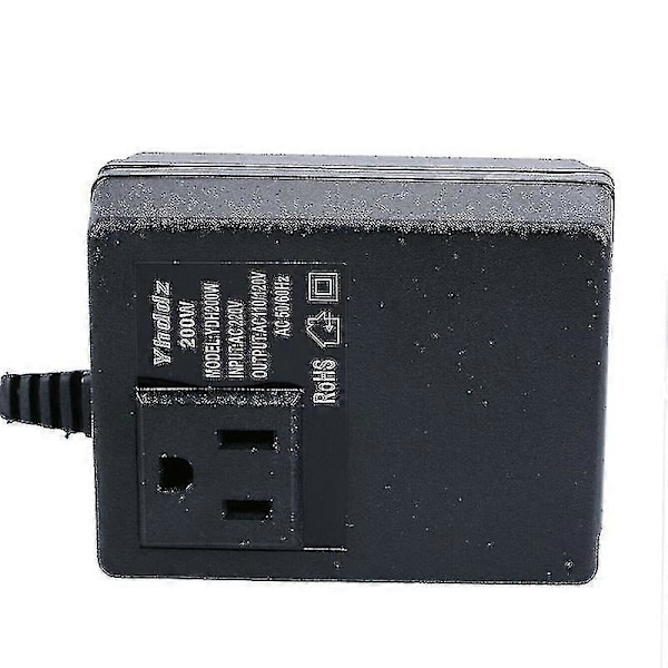 200W Transformator 220V til 110V/ 110V til 220V US/Europeisk Kontakt Spenningsomformer Team [db]