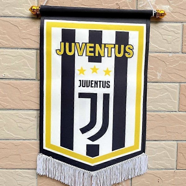 koti, makuuhuone, olohuone, baarikoristelu lippu Juventus jalkapallo suuri viisikulmainen lippukoristelu riippuva lippu
