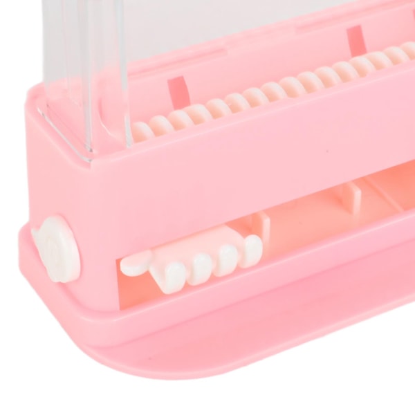 Mikroapplikatorholderboks Transparent Stor Kapacitet Plastik Tandapplikatorbørste Dispenser Pink